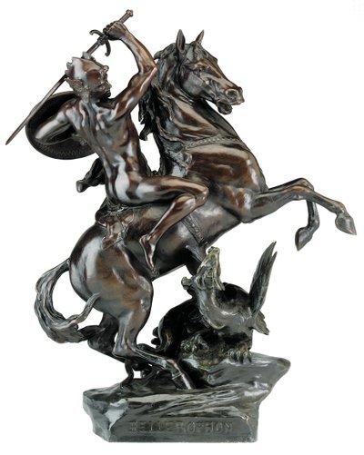 Bellerophon slaying the Chimaera by Emile Louis (after) Picault