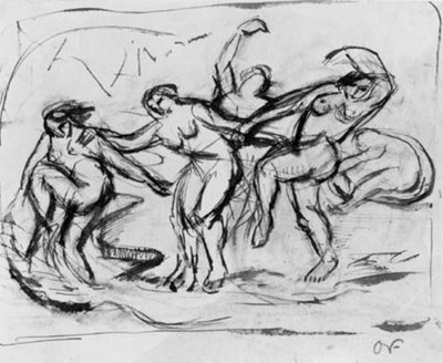 Figure Composition with Bathing and Dancing Women by Emile Othon Friesz