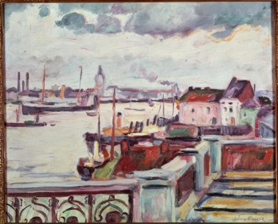 The Port of Antwerp by Emile Othon Friesz