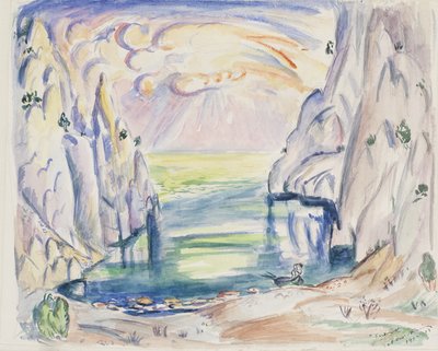 The Cove at En Vaux, Cassis by Emile Othon Friesz