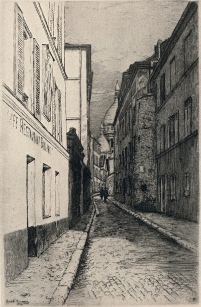 Rue St Rustique, Montmartre by Emile Rousseau