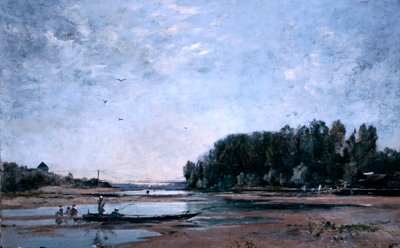 Fishing Boats on the Loire, 1865 by Emmanuel Lansyer