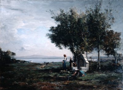 Women at the Fountain by Emmanuel Lansyer