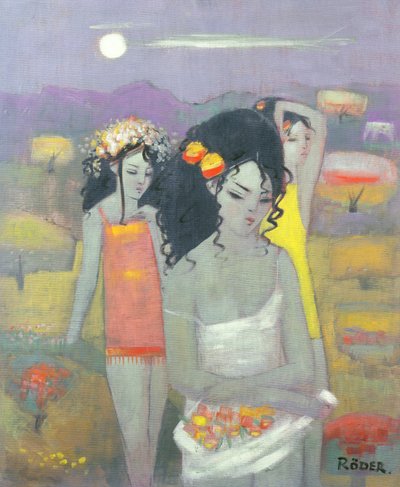 Gathering Flowers by Endre Roder