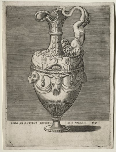 Ewer Ornamented with Dolphins by Enea Vico