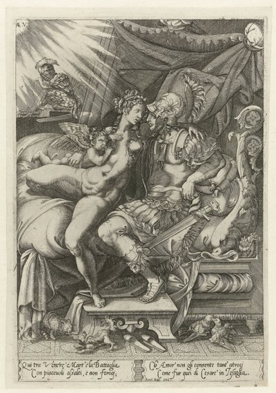 Mars and Venus as Lovers by Enea Vico