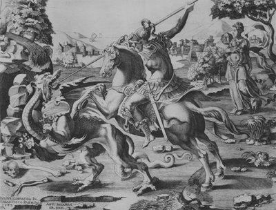 St George Killing the Dragon by Enea Vico