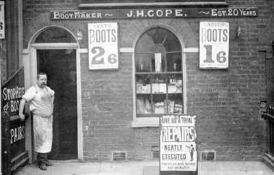 Bootmaker J. H. Cope, late 19th century by English Photographer