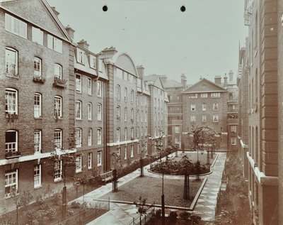 Bourne Estate: formal courtyard garden, London by English Photographer