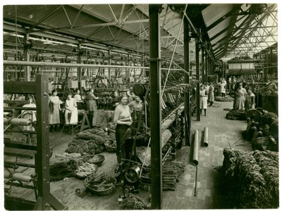 Chenille winding, carpet factory, 1923 by English Photographer