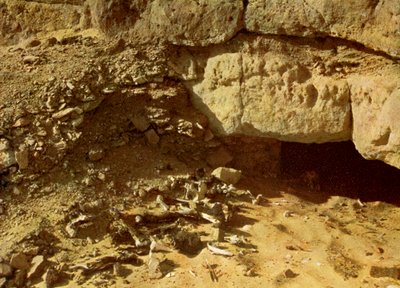 Entrance to a rock grave, Egypt by English Photographer