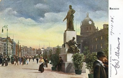 Piccadilly and the Royal Infirmary, Manchester by English Photographer