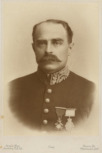 Portrait of Francis Younghusband (b/w photo) by English Photographer