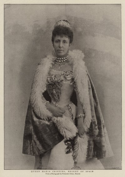 Queen Maria Cristina, Regent of Spain by English Photographer