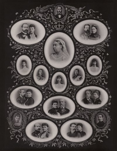 Queen Victoria and Her Family by English Photographer