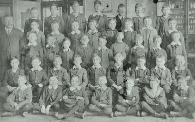 School group, unknown school by English Photographer