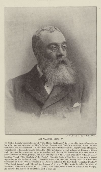 Sir Walter Besant by English Photographer