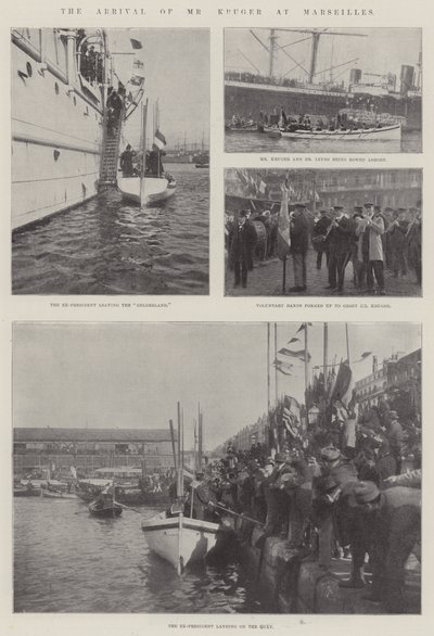 The Arrival of Mr Kruger at Marseilles by English Photographer