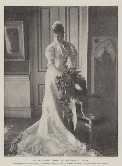 The Duchesse dAosta in her Wedding Dress by English Photographer