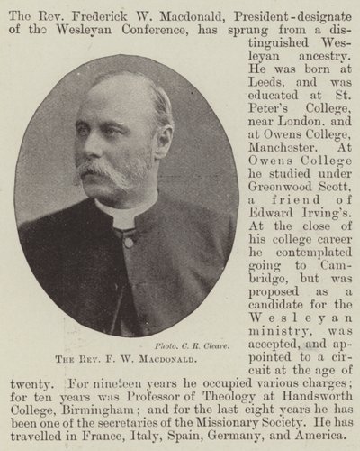 The Reverend F W Macdonald by English Photographer