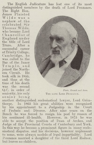 Lord Penzance by English Photographer