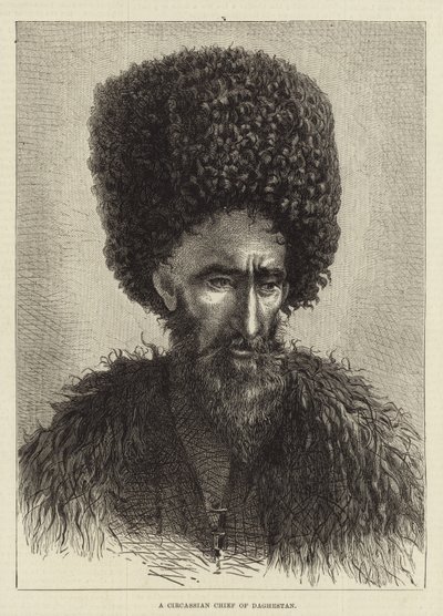 A Circassian Chief of Dagestan by English School