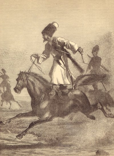 A Cossack Horseman by English School