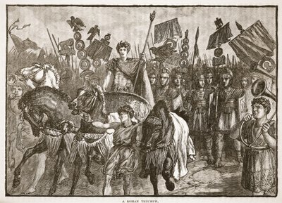 A Roman Triumph by English School
