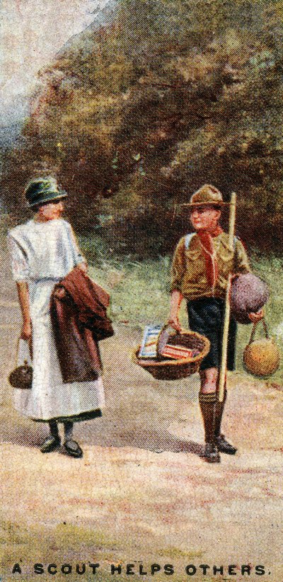 A Scout Helps Others, 1929 by English School
