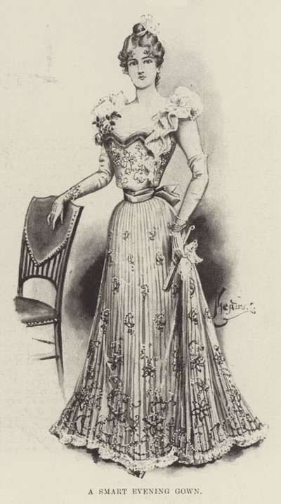 A Smart Evening Gown by English School