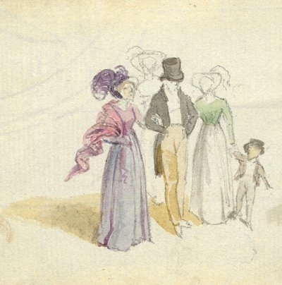A family strolling, c.1825 by English School