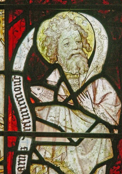 A north window depicting St Simon by English School