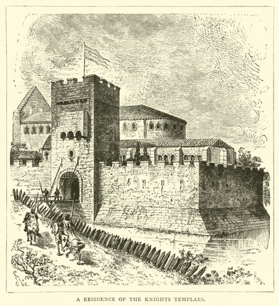 A residence of the Knights Templars by English School