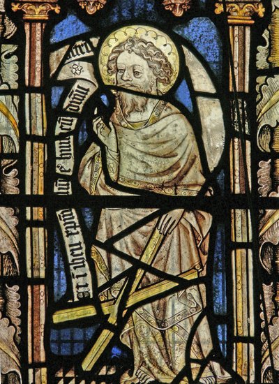 A south window depicting St Andrew by English School