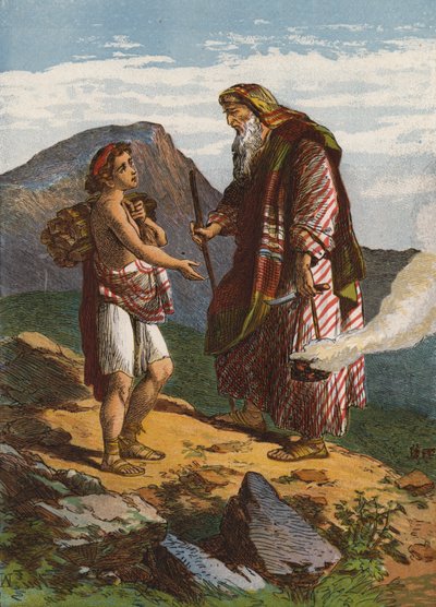 Abraham offering up Isaac by English School