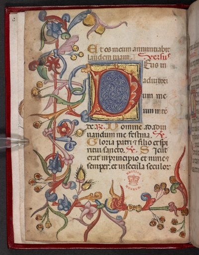 Add. 17466, f.2v by English School