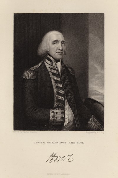 Admiral Richard Howe by English School