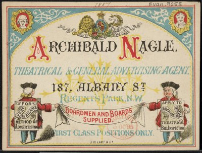 Advert for Archibald Neagle, Advertising Agent by English School