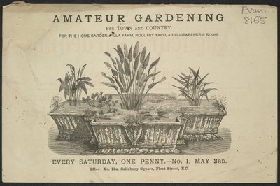 Advert for the Amateur Gardening Periodical by English School