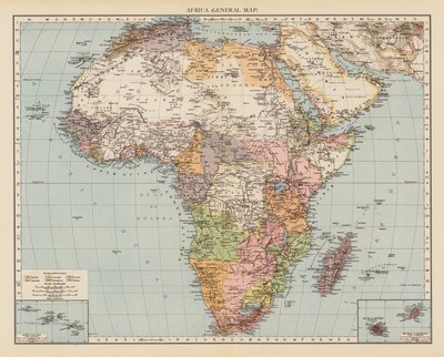 Africa, General Map by English School