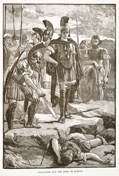 Alexander and the Body of Darius by English School