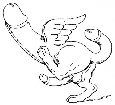 Amulet with a triple phallus by English School