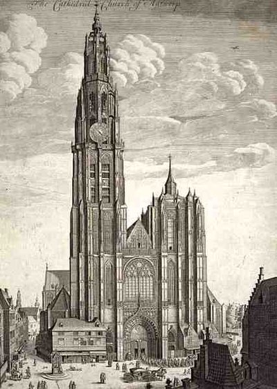 Antwerp Cathedral by English School