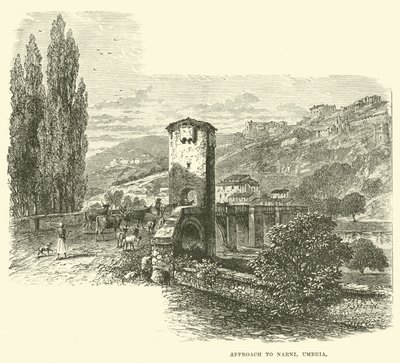 Approach to Narni, Umbria by English School