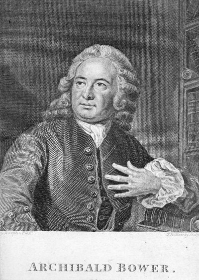 Archibald Bower, Engraved by J. Hollonray by English School