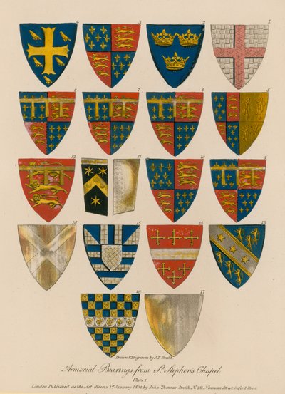 Armorial Bearings from St Stephens Chapel by English School