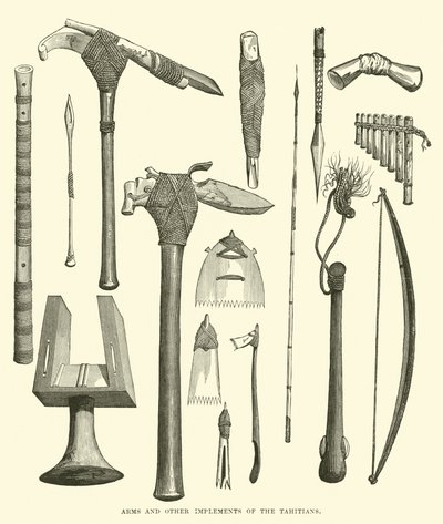 Arms and Other Implements of the Tahitians by English School