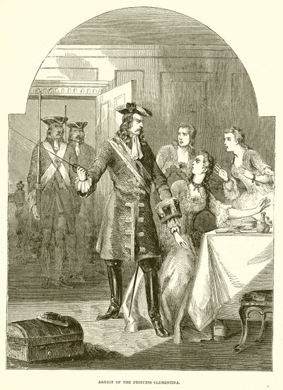 Arrest of the Princess Clementina by English School