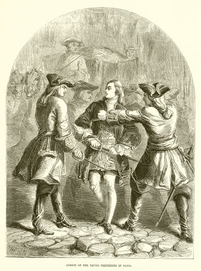 Arrest of the Young Pretender in Paris by English School