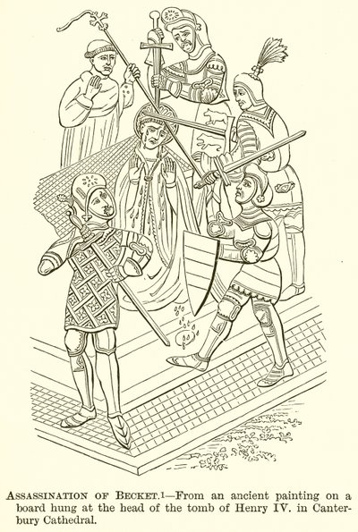 Assassination of Becket by English School